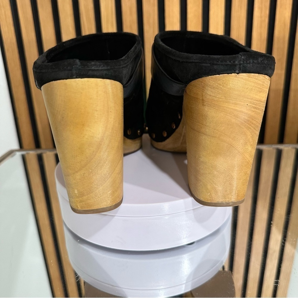 Veronica Beard Dacey Suede Studded Clogs Black Size 8.5 NEW WITHOUT TAGS - Picture 5 of 7